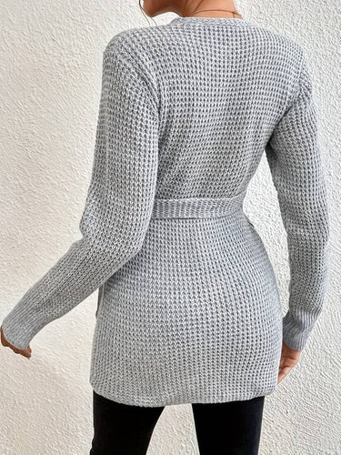 Drune | Wickel Pullover Strukturiertes Strick Verstellbare Passform Lange Ärmel