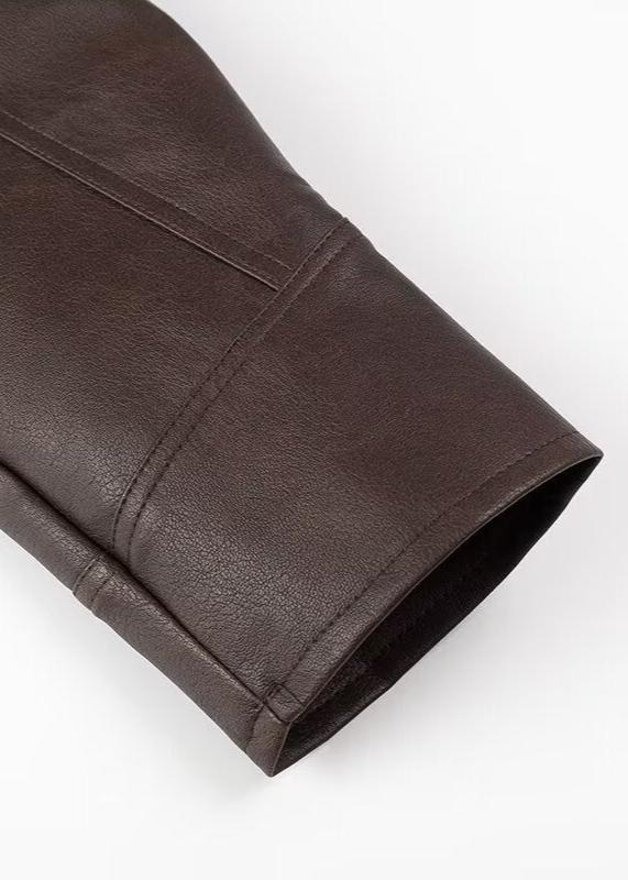 Drune | Leder Wickeljacke mit Gürtel