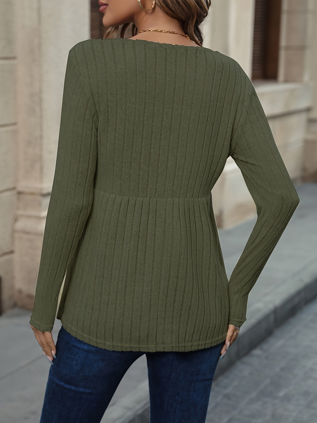 Drune | Chic und Bequemer Rippstrickpullover