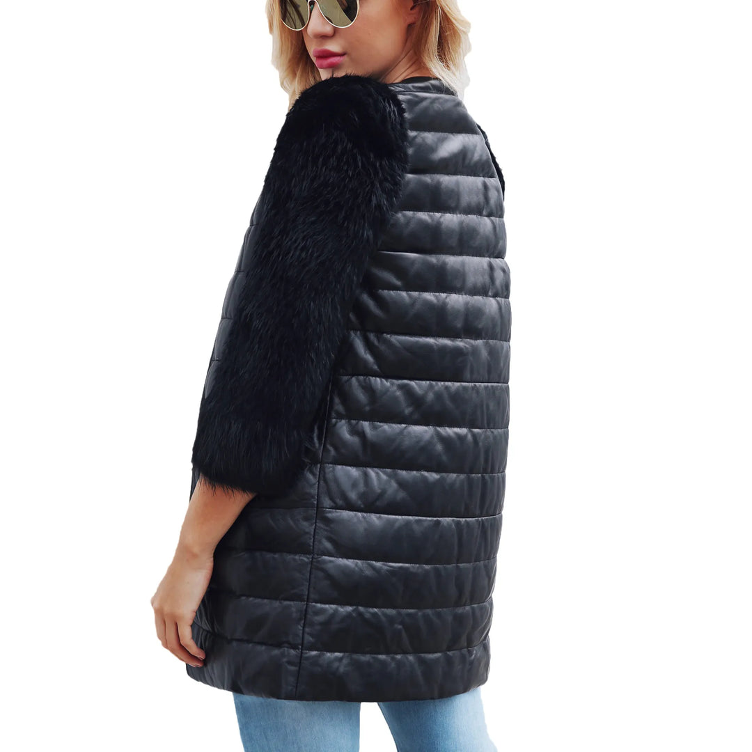 Drune | Synthetische PU-Winterjacke für Damen