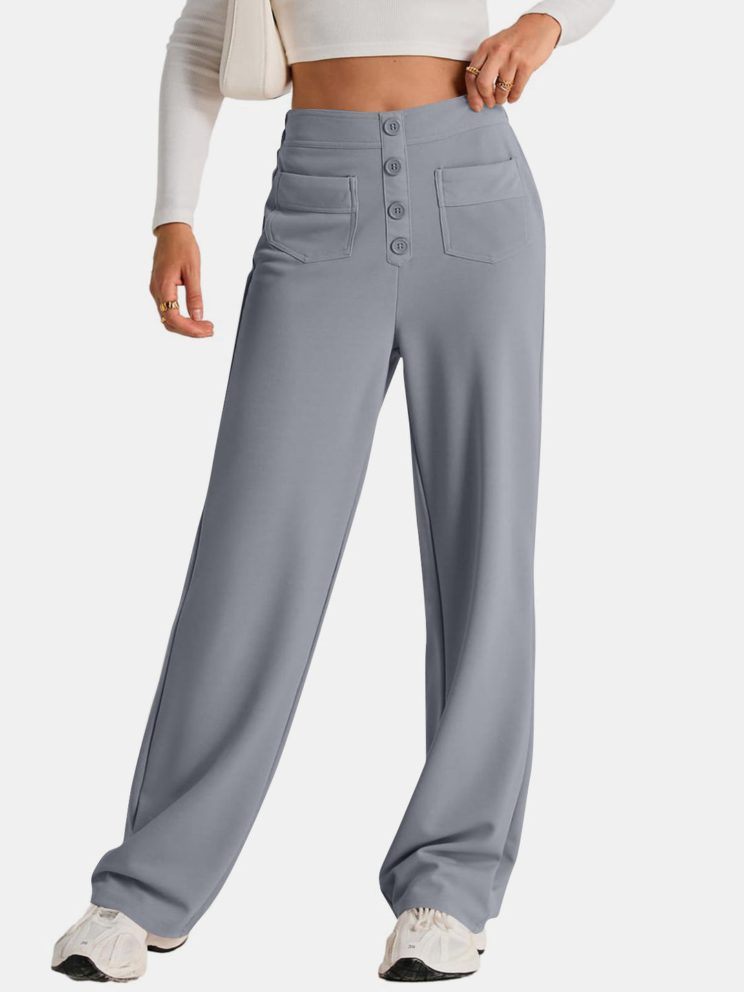 Drune | Taille Weite Hose Mit Taschen Elegant Und Komfortabel