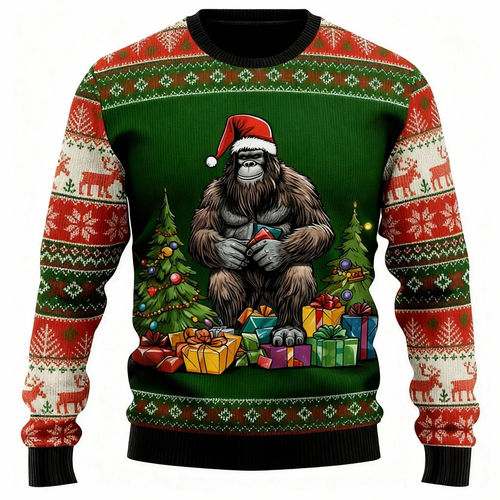 Drune | Tier&Weihnachtsgeschenk Musterdesign - Festival der Feiertagsdrucke Hässlicher Pullover