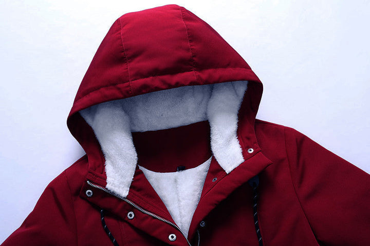 Drune | Mit Fleece gefütterte Damenjacke mit Kapuze und Kordelzug