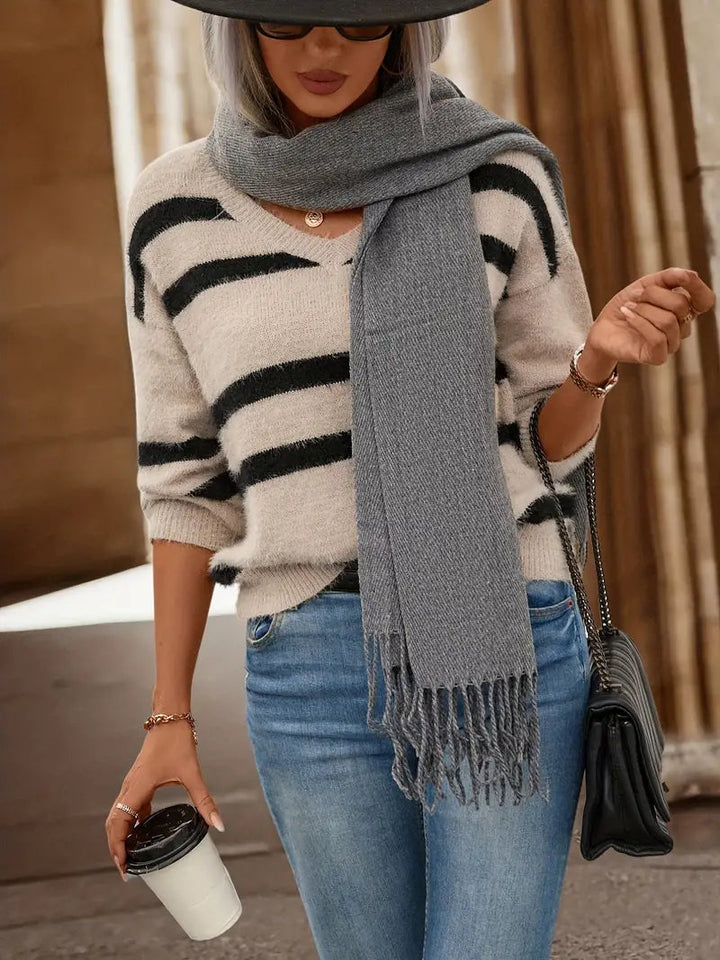 Drune | gestreifter Strickpullover für Damen