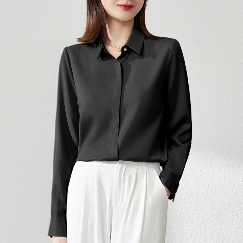 Drune | Elegantes Satinoberteil für Damen mit vielseitigem Stil