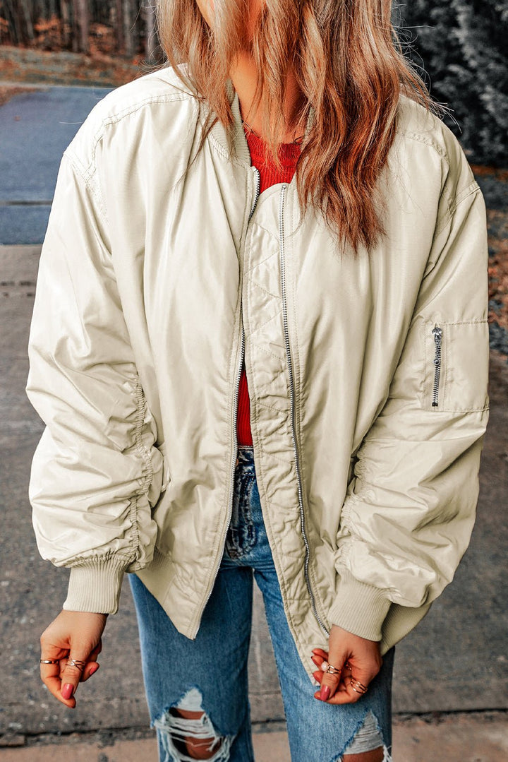 Drune | Bomberjacke - Satin-Finish - Leichte Schicht - Lässiger Streetstyle