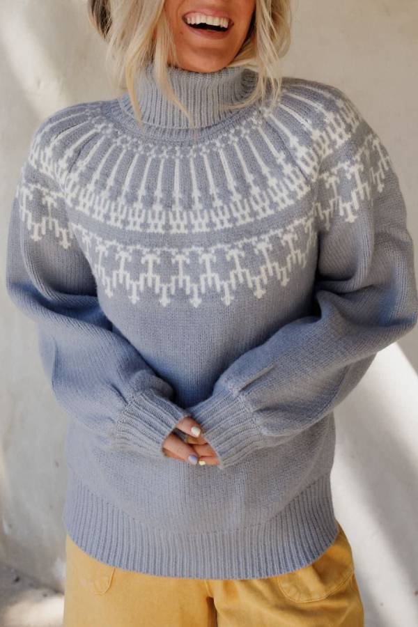 Drune | Weihnachts Verdickte Rollkragen Langarm Gestrickter Pullover