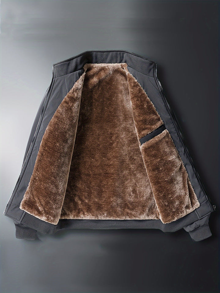 Drune | Winddichte Jacke mit Imitiertem Pelzfutter Polyester Warm und Komfortabel