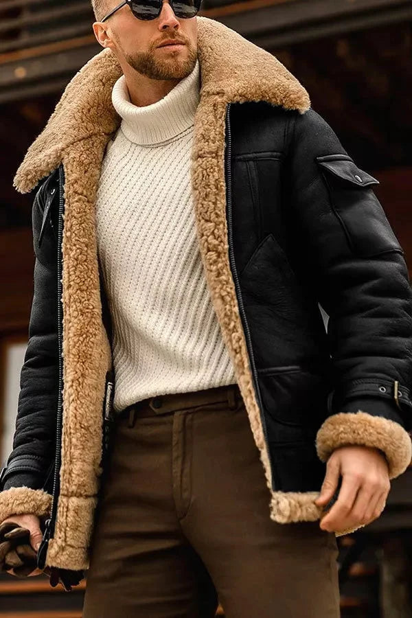 Drune | Lässige Dicke Pelzjacke für Männer
