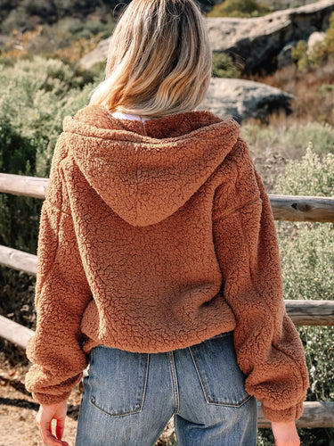 Drune | Damen Relaxed Fit Zip Up Teddyjacke