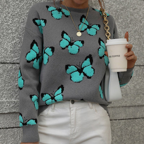 Drune | Pullover mit Schmetterlingsmuster