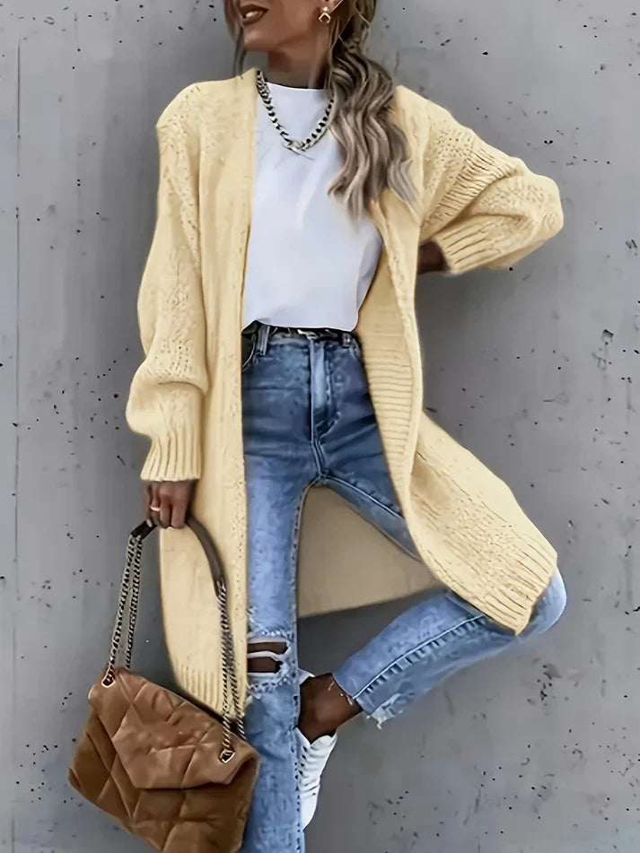 Drune | Langarm Gestrickte Strickjacke Für Damen - Perfekt für Alltagstragen