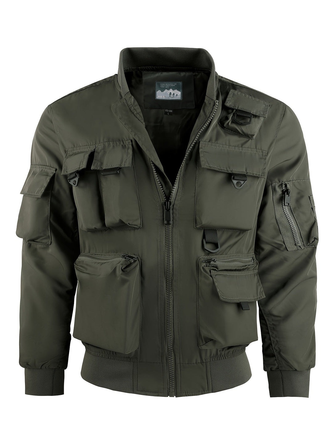 Drune | Bomberjacke Herren - Multifunktionale Outdoor Jacke mit vielen Taschen & Reißverschluss