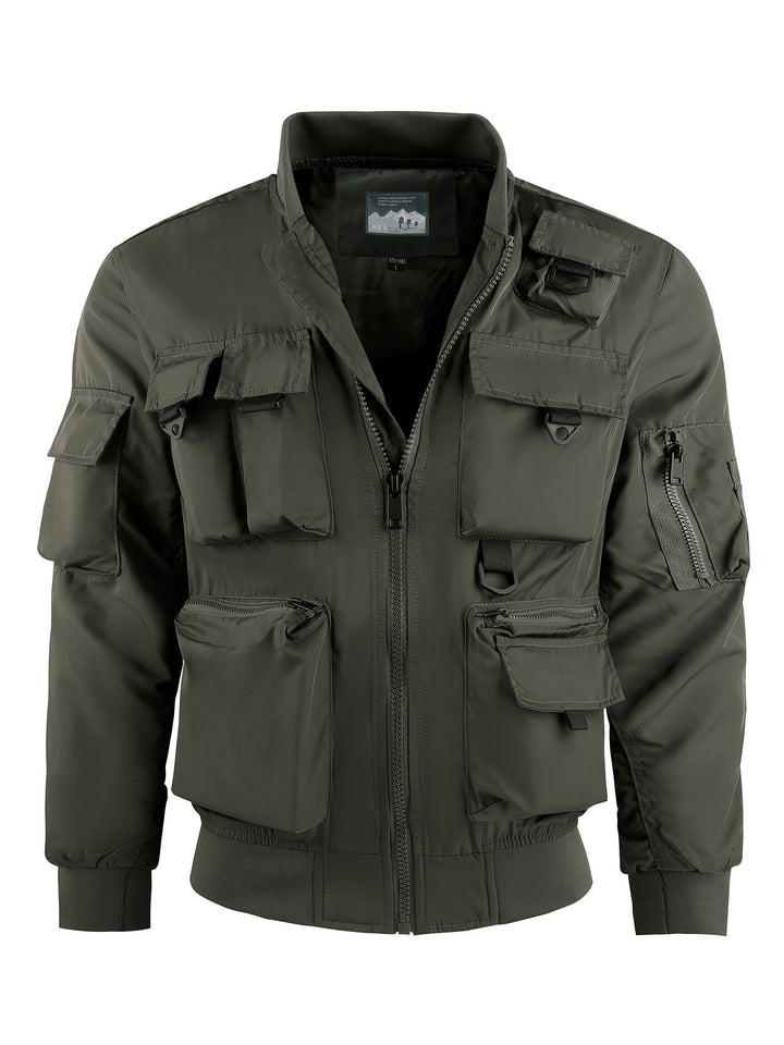 Drune | Bomberjacke Herren - Multifunktionale Outdoor Jacke mit vielen Taschen & Reißverschluss