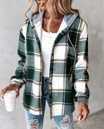 Drune | Karo-Kapuzenpullover mit Kordelzug für Damen