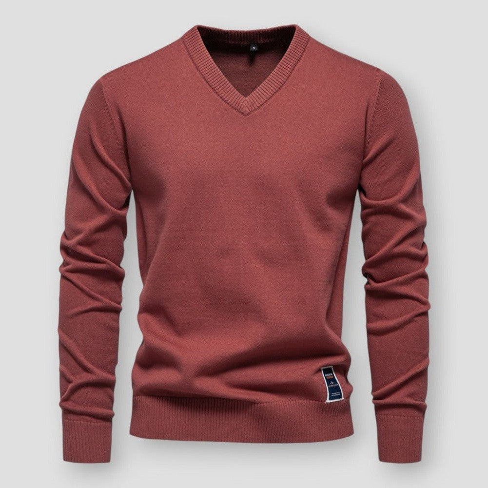 Drune | Bequemer Herbstpullover mit V-Ausschnitt für Herren