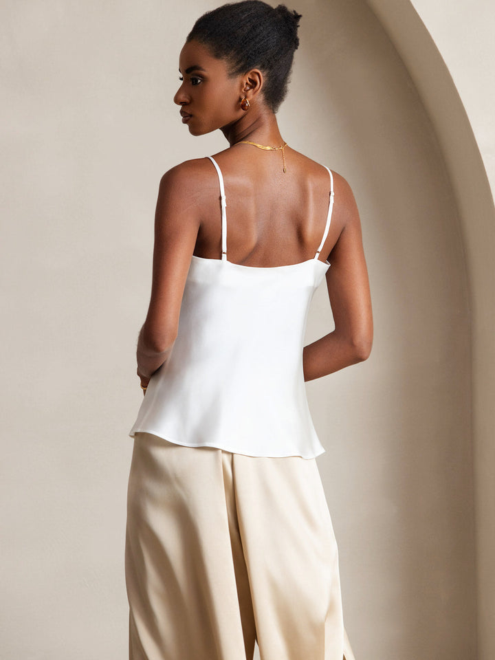 Drune | V-Ausschnitt Reine Seide Spaghettiträger Camisole Top