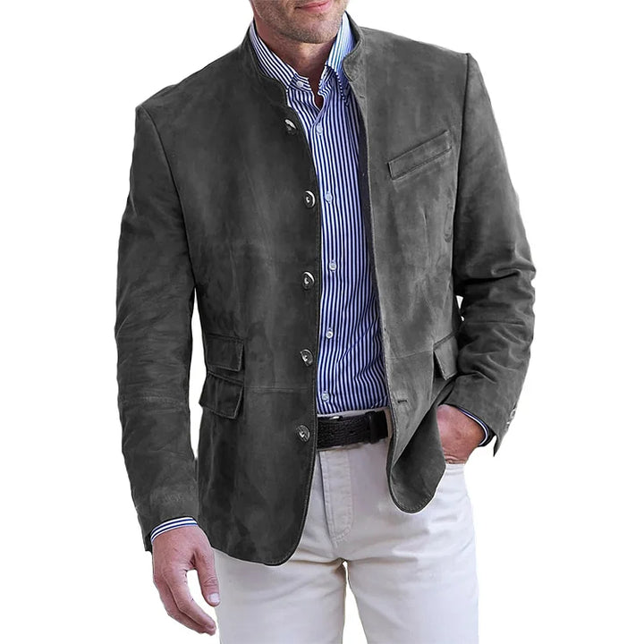 Drune | Klassische, Einfarbige Weinlese Lässig Button Down Jacke Für Herren