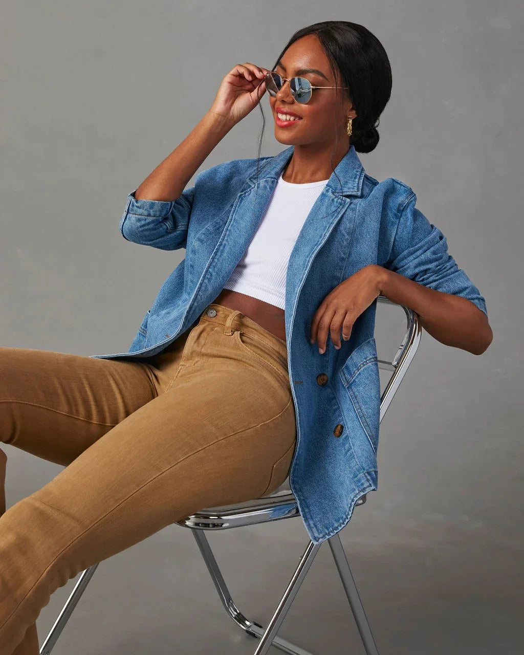 Drune | Jeans Blazerjacke für Damen
