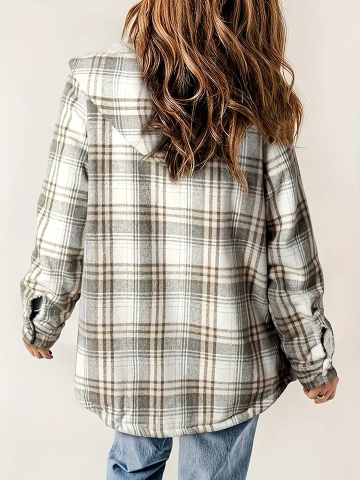 Drune | Winter Karierte Zip Jacke