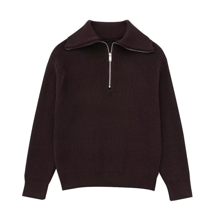 Drune | All Match Wollpullover Mit Offenem Kragen