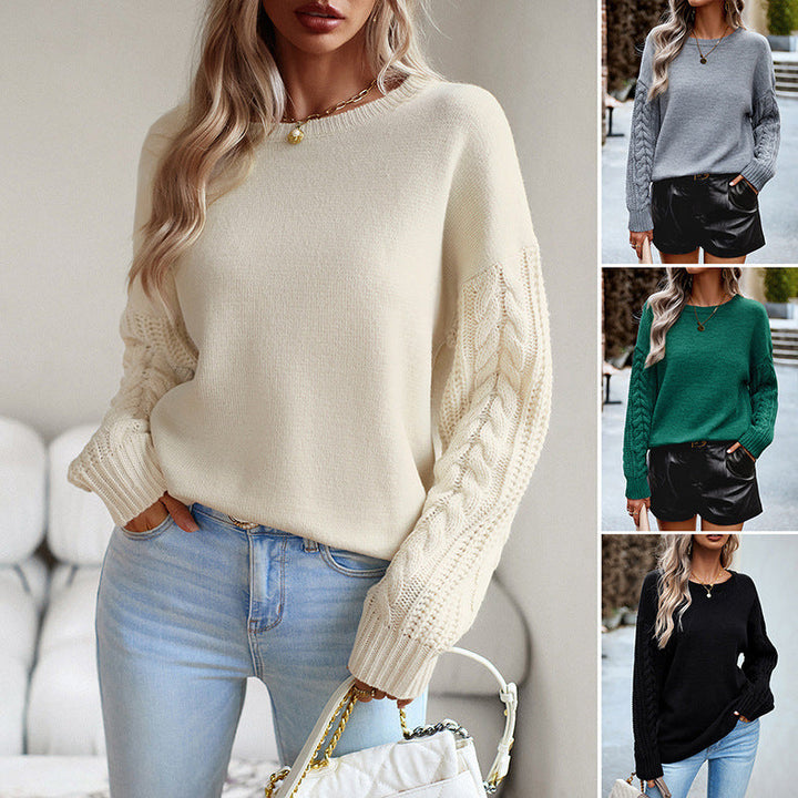 Drune | Strickpullover Geflochtene Ärmel Legere Passform