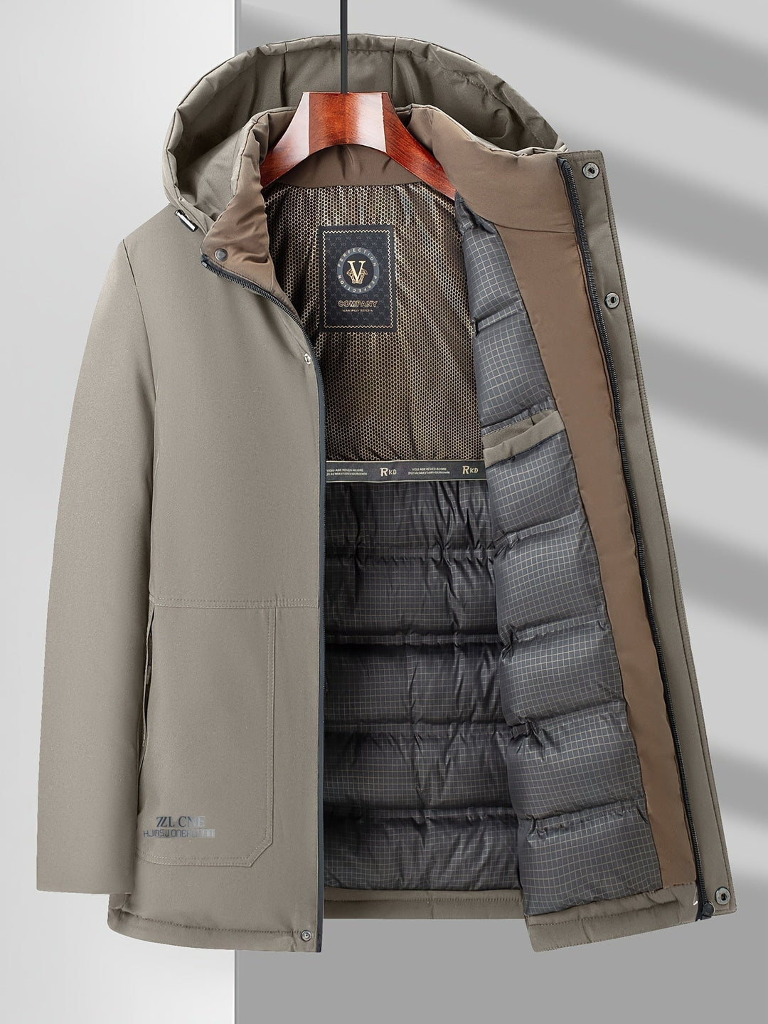 Drune | Kapuzen Lange Ärmel Reißverschluss Gepolsterte Winter Jacke Für Herren - Perfekt für Outdoor-Aktivitäten