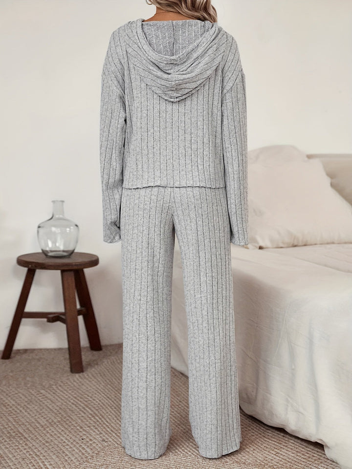 Drune | Damen Freizeit Uni Farbener Kapuzenpullover und