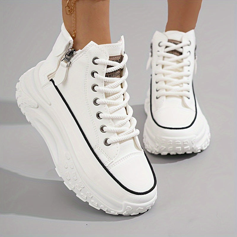 Drune | Lässige Plateau Knöchelhohe Sneaker
