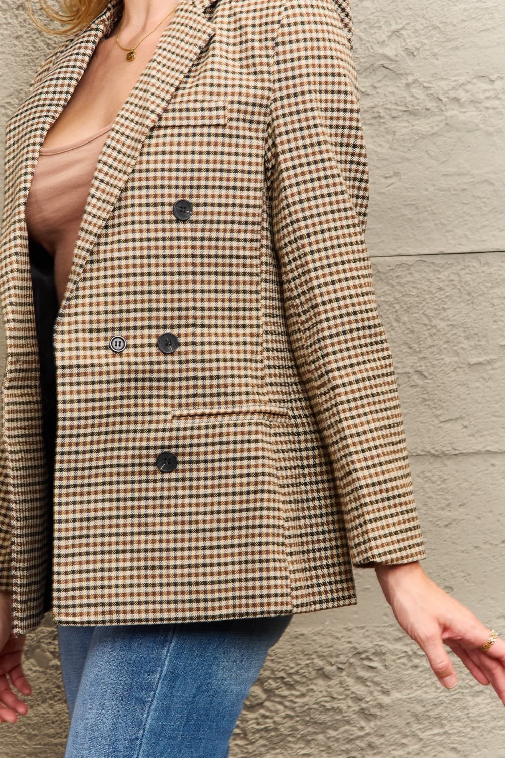 Drune | Kariertes Doppelbreasted Blazer