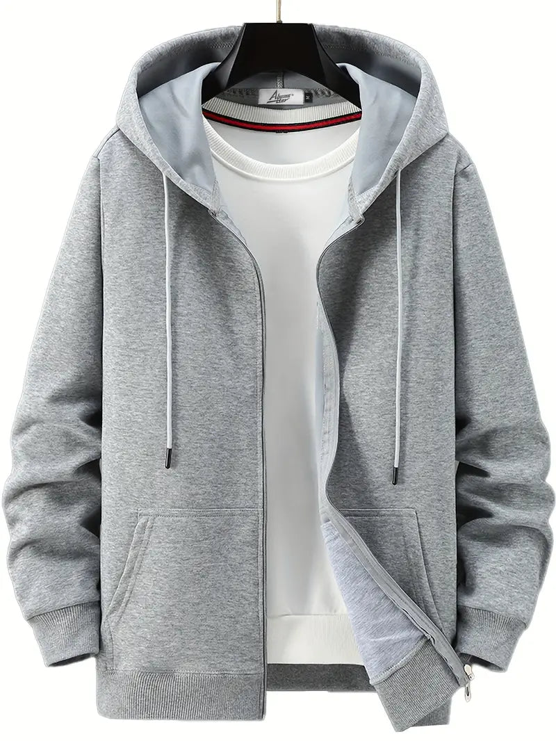 Drune | Lässiger Herbst Full Zip Hoodie mit Kordelzug für Männer