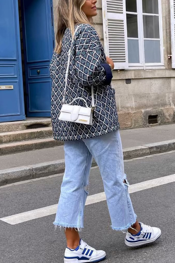 Drune | Print Lockere leichte Baumwolljacke