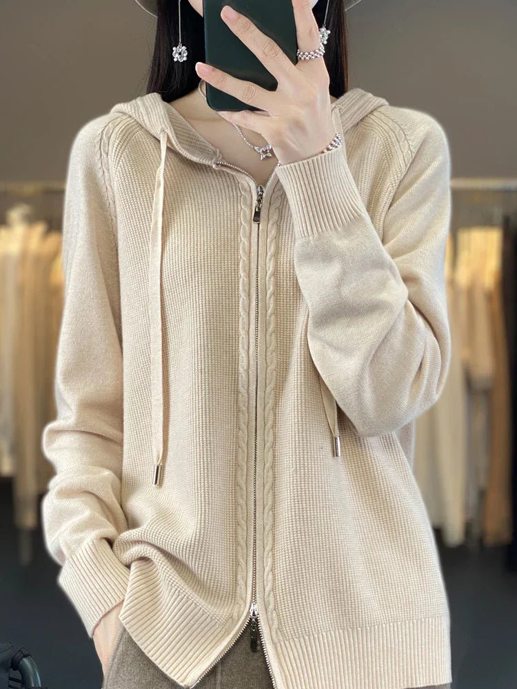 Drune | Luxuriöser Kapuzen-Cardigan