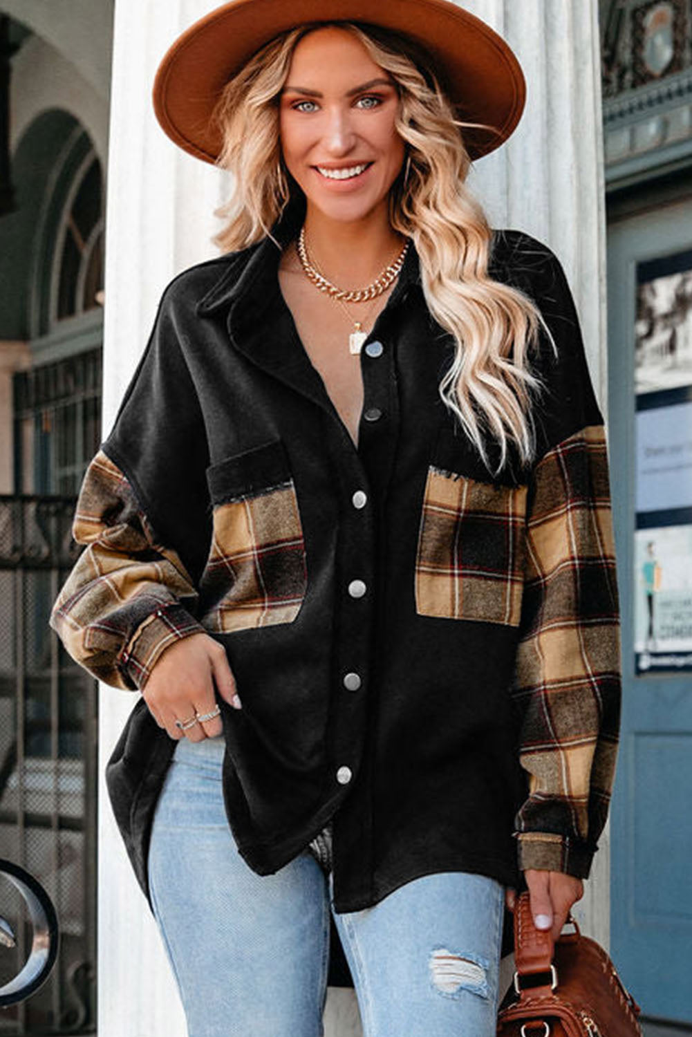 Drune | Gepunktete Flanellhemden Polyester und Baumwolle Einzigartiger Look
