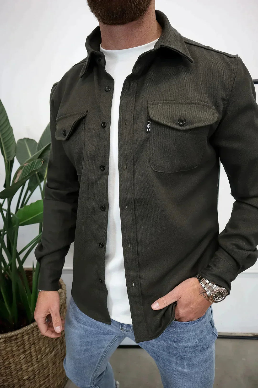 Drune | Premium-Jacke mit Knopfverschluss für Herren | Stylische und bequeme Jacke