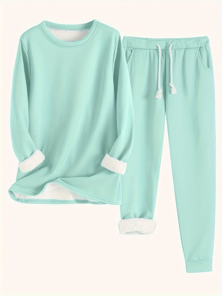 Drune | Stilvolle Winter Casual Thermische Sweatshirt- und Jogginghose-Set für Frauen