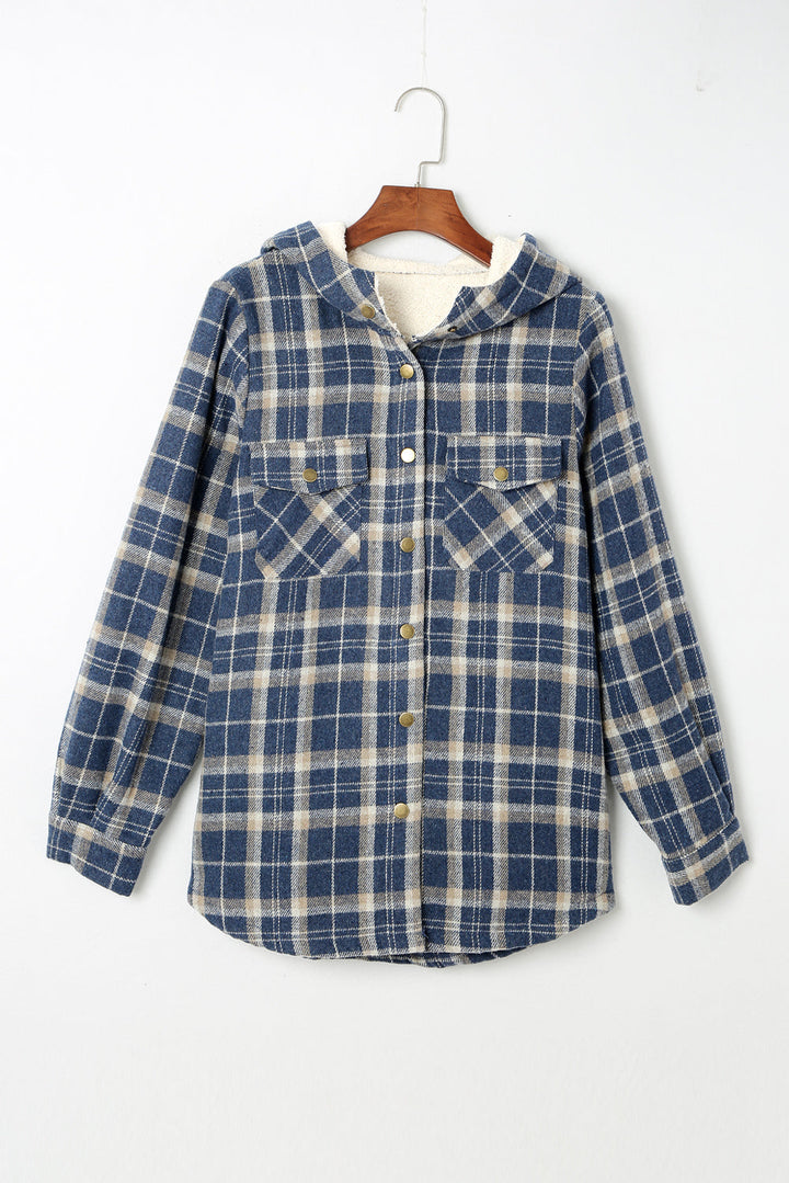 Drune | Gepunktete Jacke mit Kapuze Weiches Plüschfutter Perfekt Für Kalte Tage