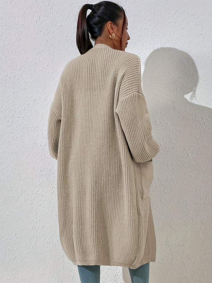 Drune | Strick Cardigan - Offener Schnitt, Lang & Bequem für Alltag & Freizeit