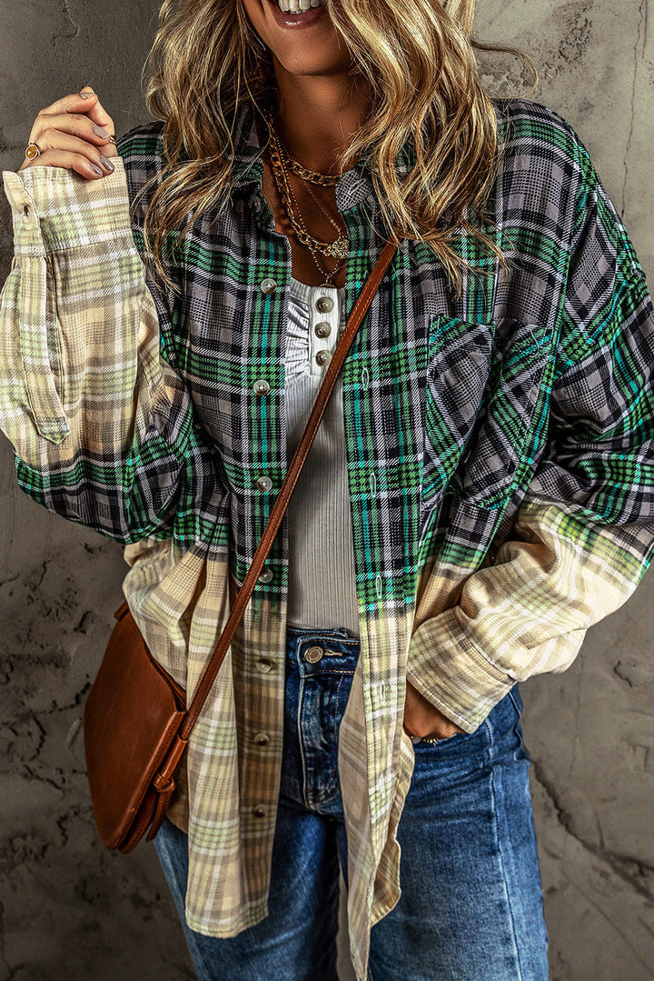 Drune | Patchwork Cam Jacket in Checkered Cotton Blend Trendy und Unique