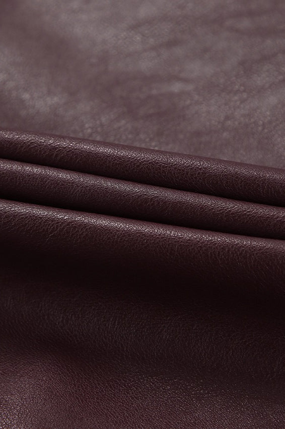 Drune | Rote PU-Lederjacke