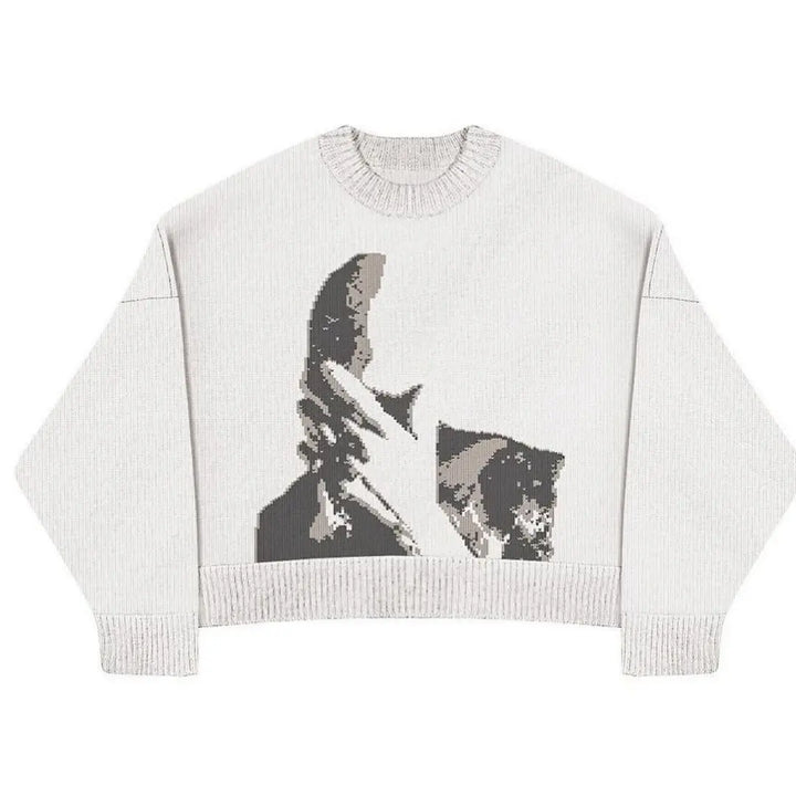 Drune | Strickpullover mit Grafischem Motiv Weich und Warm Einzigartiges Design