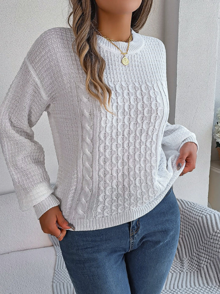 Drune | Sweater - Strukturstrick Rundhals Pullover