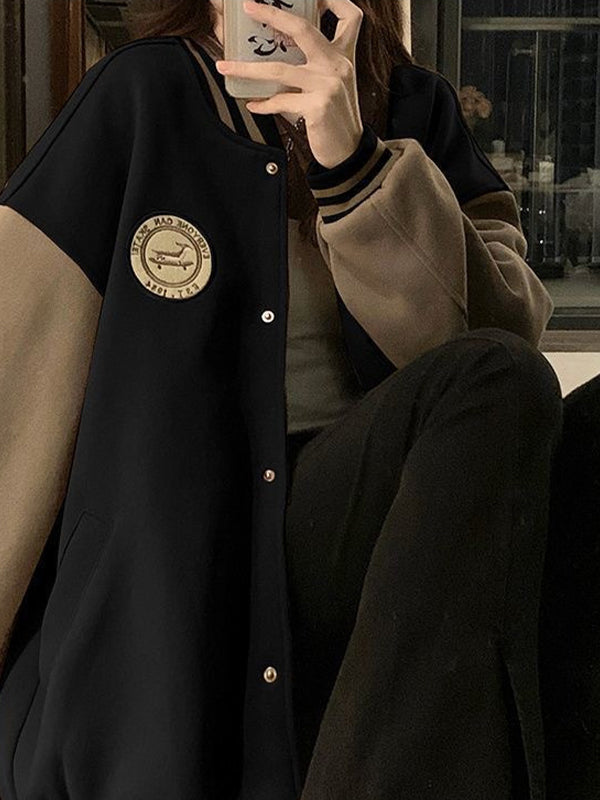 Drune | Kontrastfarbe Lockere Freizeitjacke