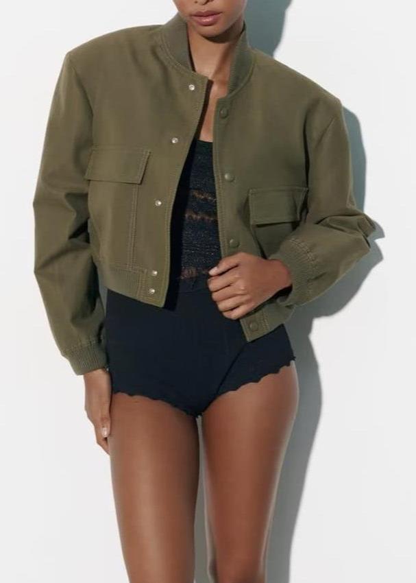 Drune | Utility Baseballjacke - Olivgrün