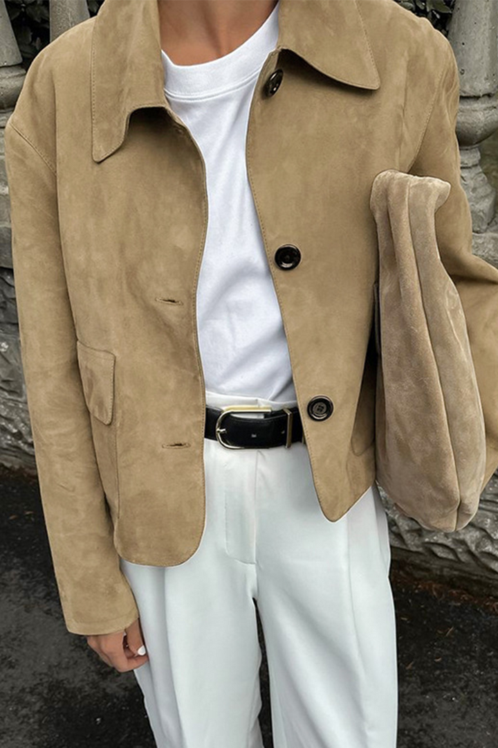Drune | Casual jacket with button-through shirt collar