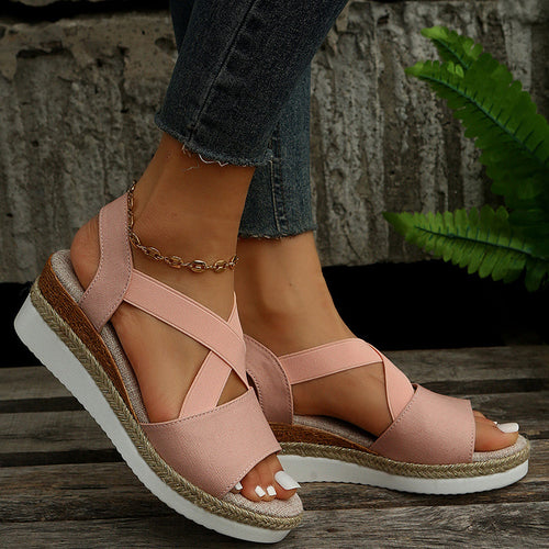 Drune | Keilsandalen Mit Kreuzriemen Für Damen