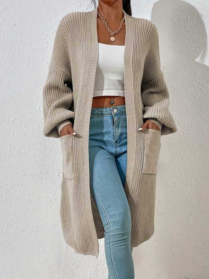 Drune | Strick Cardigan - Offener Schnitt, Lang & Bequem für Alltag & Freizeit