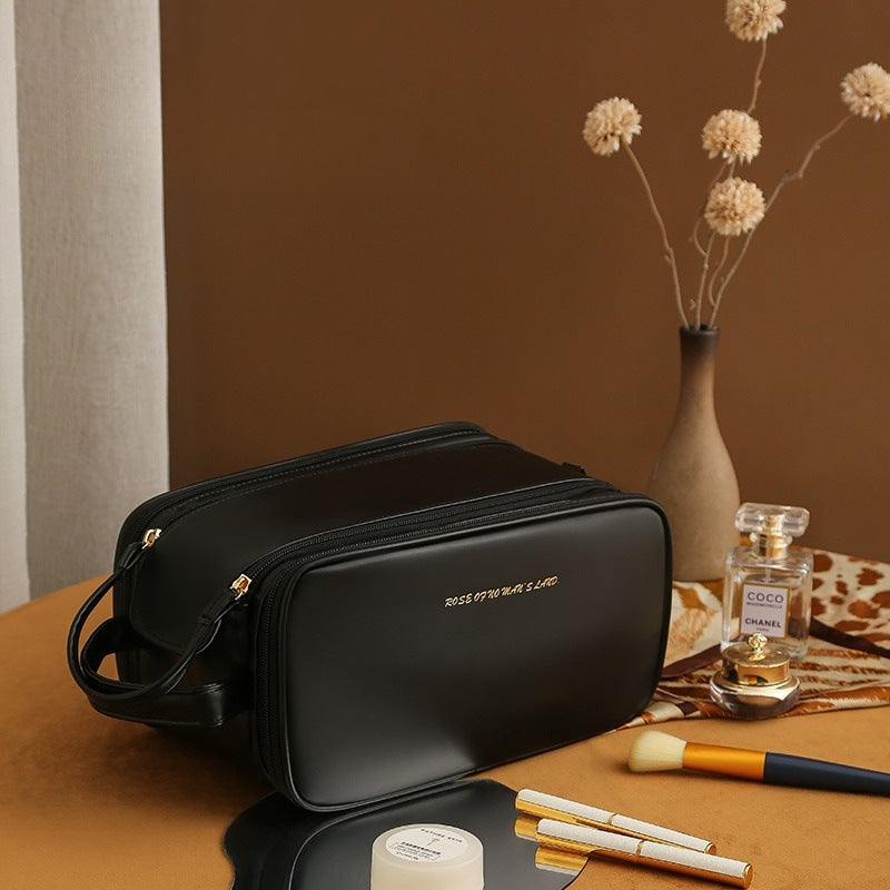 Drune PU-Leder Kosmetiktasche mit U-förmigem Design