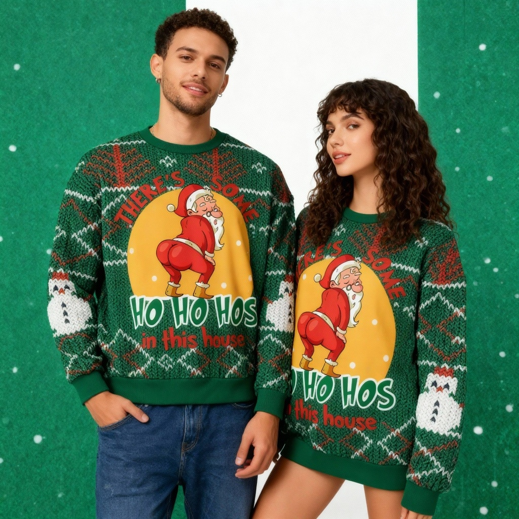 Drune | Weichster Unisex Farbiger Weihnachtsdesign Pullover - Hässlicher Feiertags-Pullover