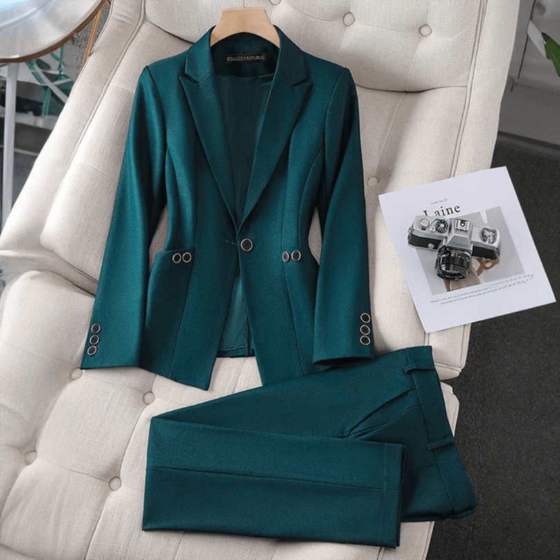 Drune | Eleganter Damen Blazer Und Hosenanzug Lässiges & Bequemes Design